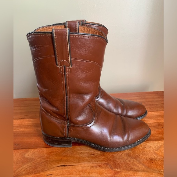 Double H Brown Cowboy & Western Boots - Picture 1 of 9